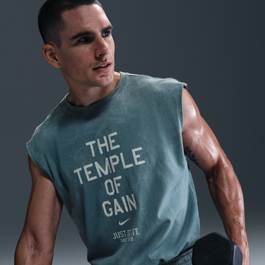 Потник Nike Nike Sleeveless T-Shirt "The Temple Of Gain" Синьо | HJ3687-006, 3