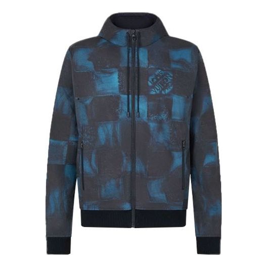 Суитчър Louis Vuitton FW21 Zippered Hooded Jacket Синьо | 1A8X1W, 0