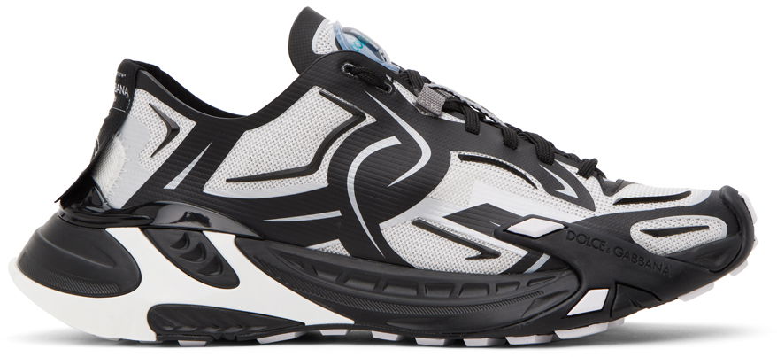 Кецове и обувки Dolce & Gabbana Black & White Fast Sneakers Черно | CS2175AH405, 0