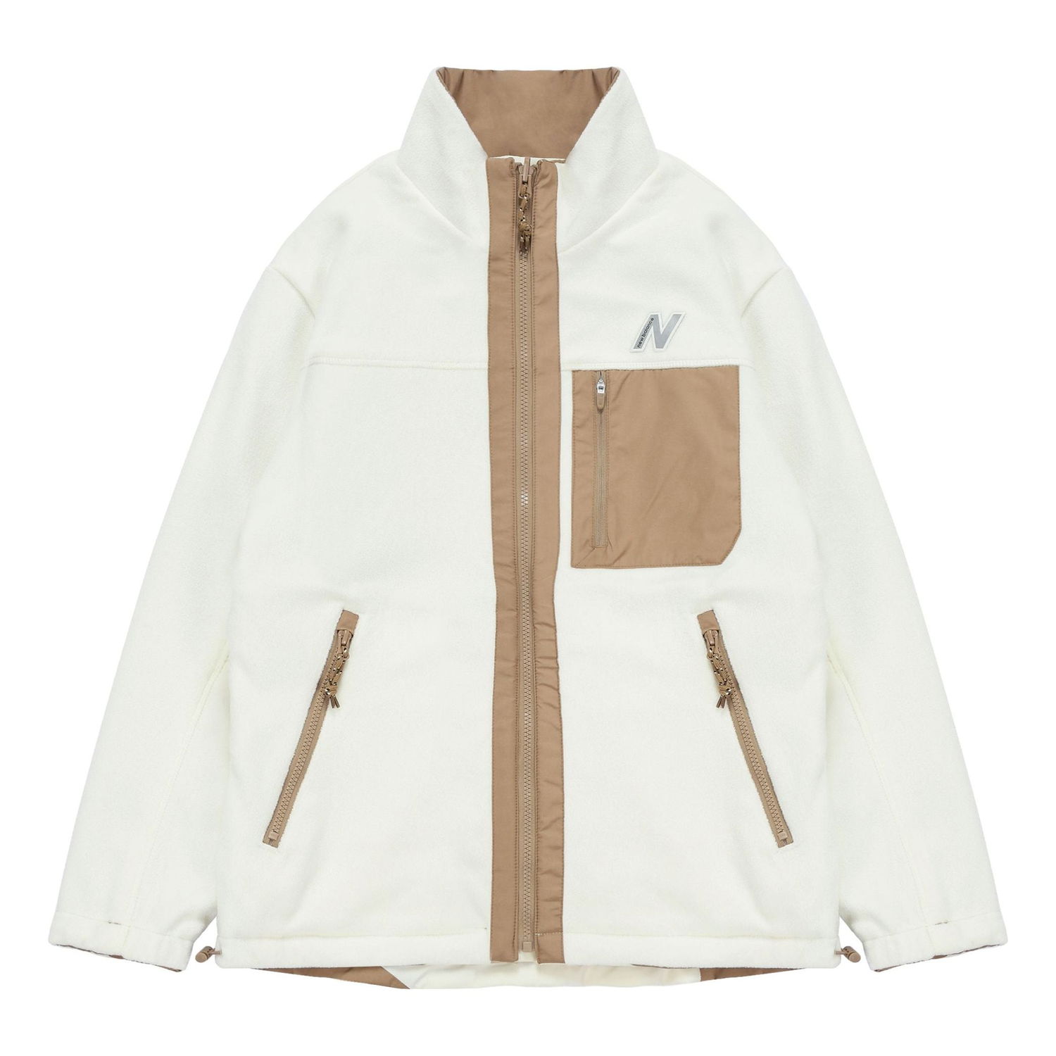 Суитчър New Balance Contrasting Colors Fleece Jacket Бяло | 6DB4U123-DB, 0