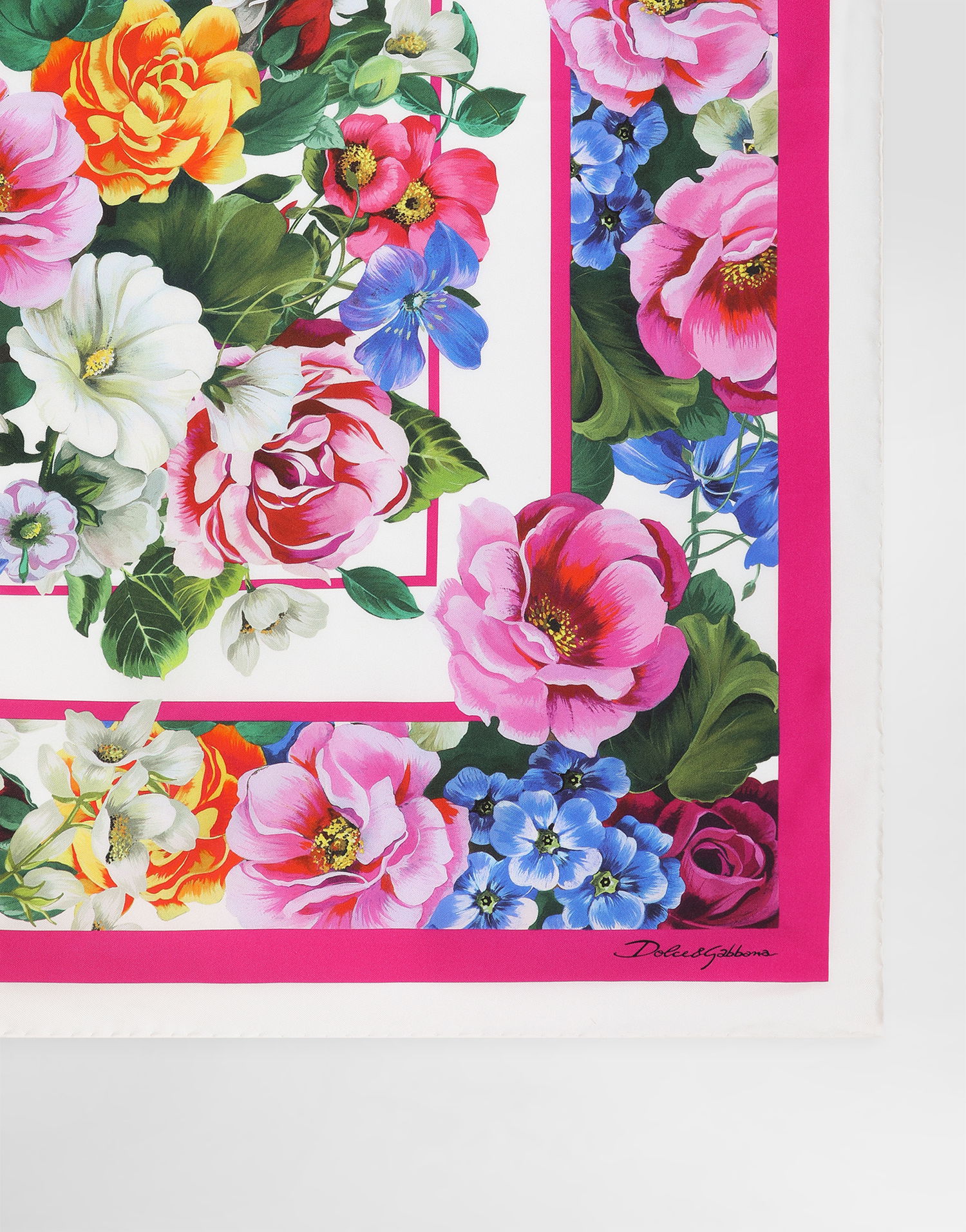 Шал Dolce & Gabbana Dolce & Gabbana Floral-Print Silk Twill Square Scarf Многоцветен | FN090RGDCWDHH5KT, 1