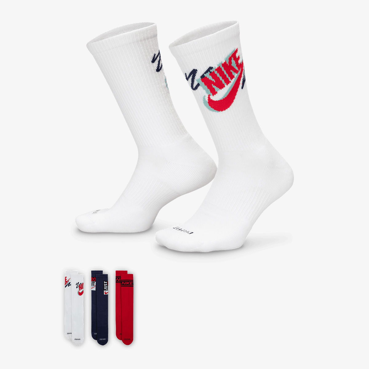 Чорапи Nike Everyday Plus Crew Socks - 3 Pairs Бяло | HJ9339-904, 0