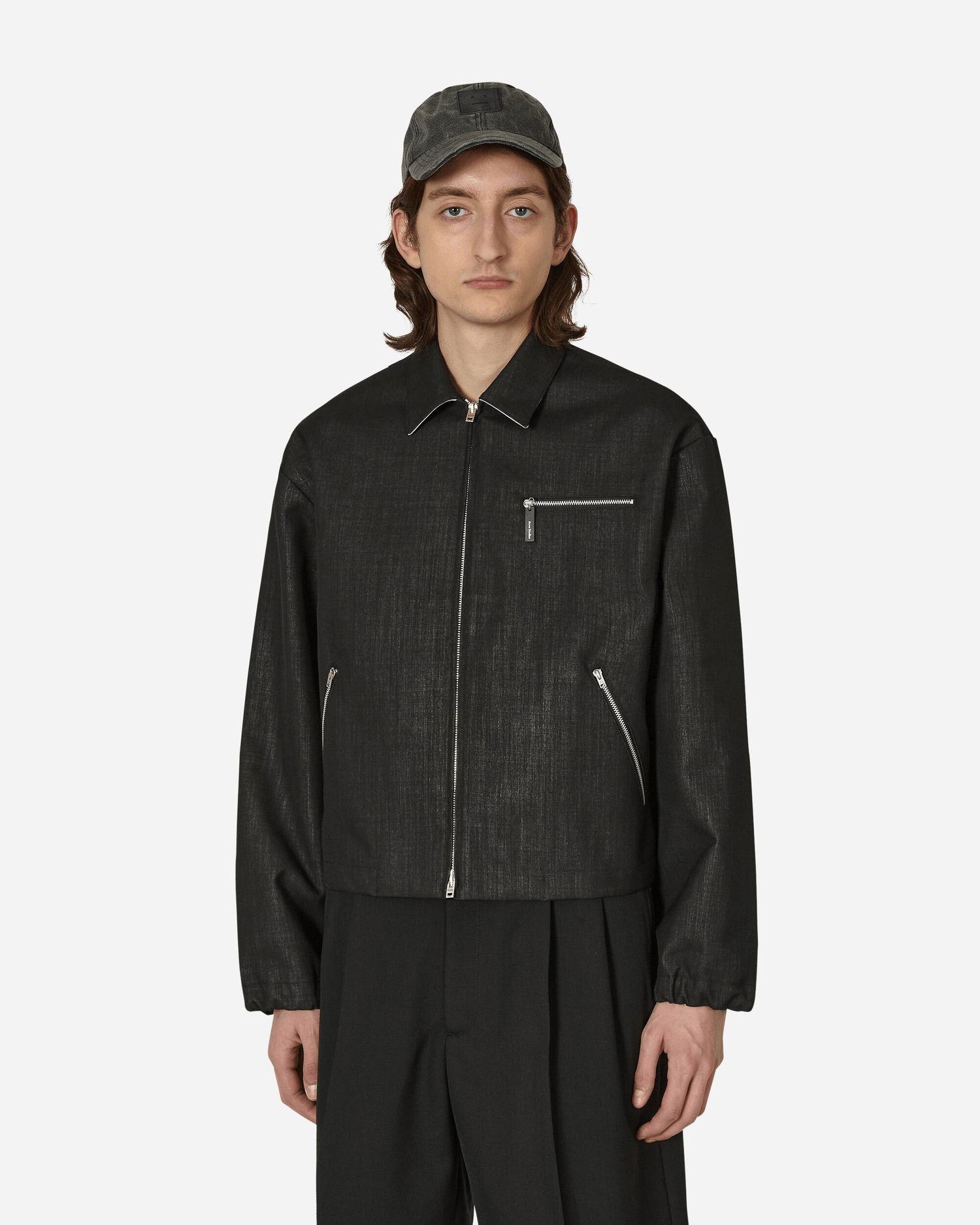 Яке Acne Studios Wool-Blend Zip Jacket Черно | B90686- J83, 0