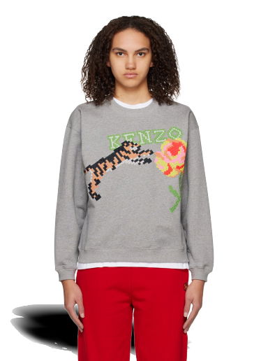 Суитчър KENZO Paris Pixel Sweatshirt Сиво | FD52SW0024MC