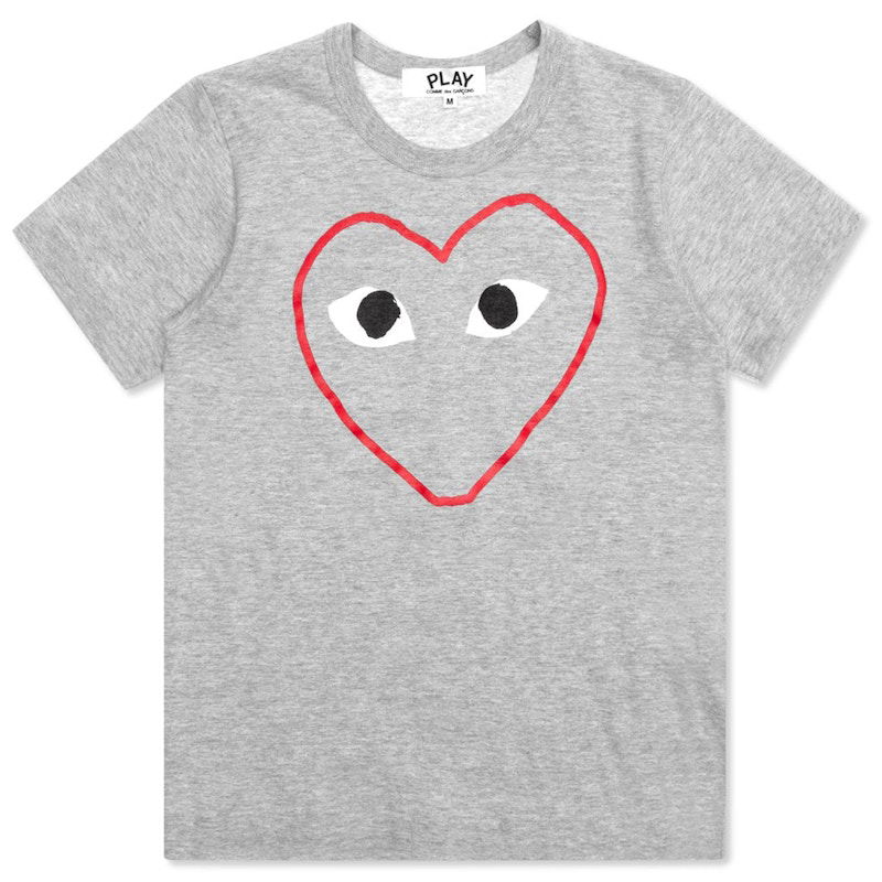 Тениска Comme des Garçons Heart Sketch T-Shirt Сиво | AZ-T265-051-1