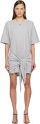 D-Eivor T-shirt Minidress with Tied Knot Detail