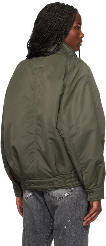 Яке бомбър R13 R13 Ribbed Flight Bomber Jacket Зелено | R13WR329 R436A, 2