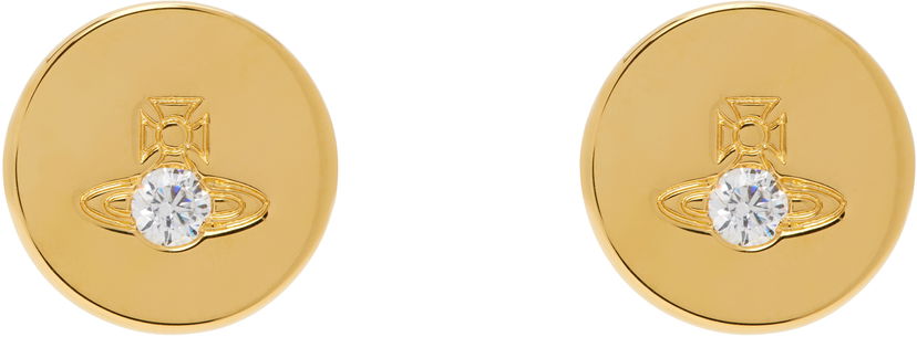 Обеци Vivienne Westwood Lewis Crystal Stud Earrings Жълто | 6201037A-02R102-