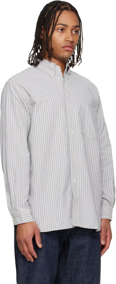 Риза NANAMICA Button Down Stripe Wind Shirt Сиво | S25SG090U, 1