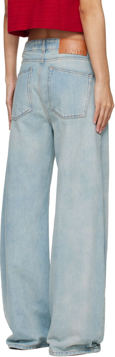 Дънки MSGM MSGM Wide-Leg Jeans Синьо | 3841MDP234L 257275, 2