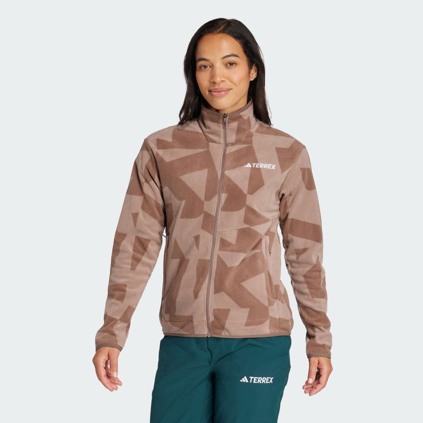 Яке adidas Performance Terrex Multi Printed Full-Zip Fleece Jacket Кафяво | JN0997