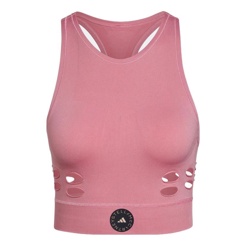 Сутиен adidas Originals Stella McCartney TruePurpose Yoga Knit Crop Top Розово | HD9071