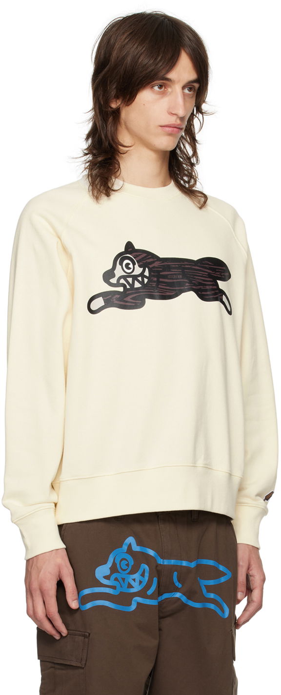 Пуловер BBC IceCream ICECREAM Woodgrain Running Dog Sweatshirt Бежово | IC24327, 1