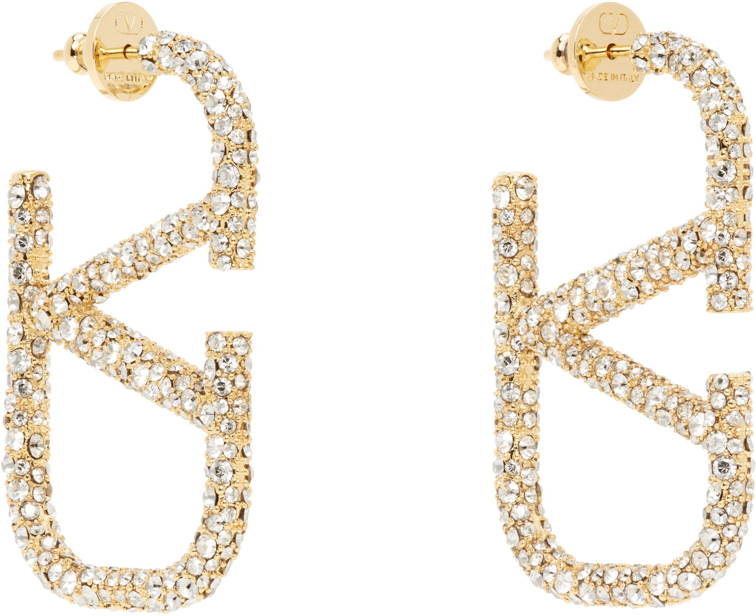 Обеци Valentino Valentino Garavani Crystal VLogo Signature Earrings Металик | 6W2J0G04YCW, 1