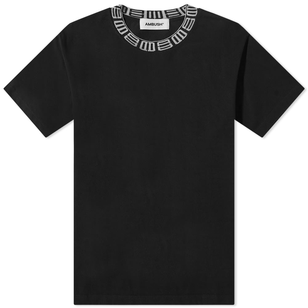 Тениска Ambush Monogram Ribbed Collar Tee Черно | BMAA012S22JER0011010, 0