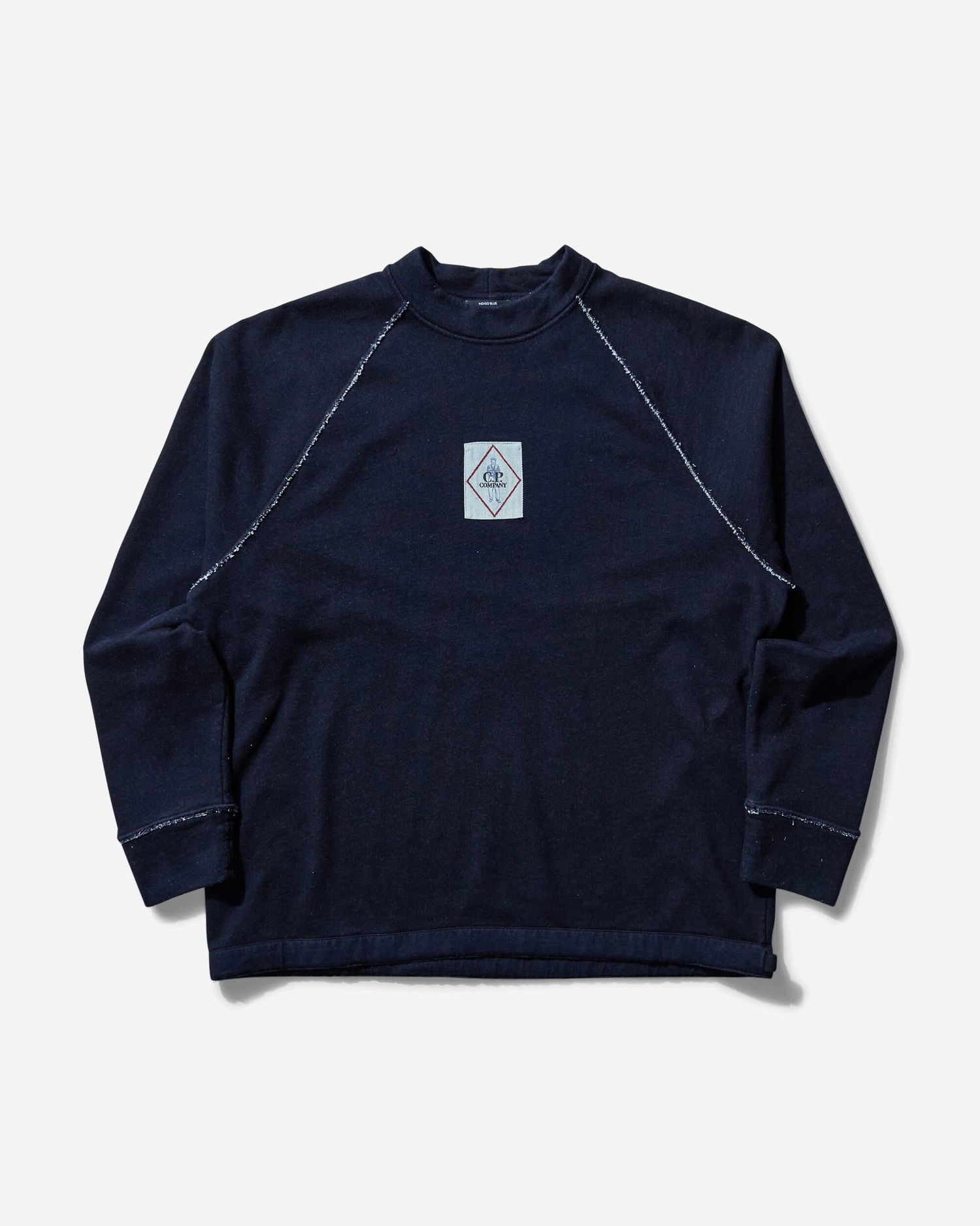 Пуловер C.P. Company Fleece Logo Sweatshirt Тъмно синьо | 18CMSS184A-110055W D08, 1