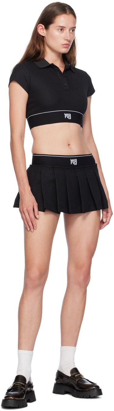 Пола Alexander Wang Alexander Wang Cheerleader Cropped Polo Черно | 4CC3241497, 3