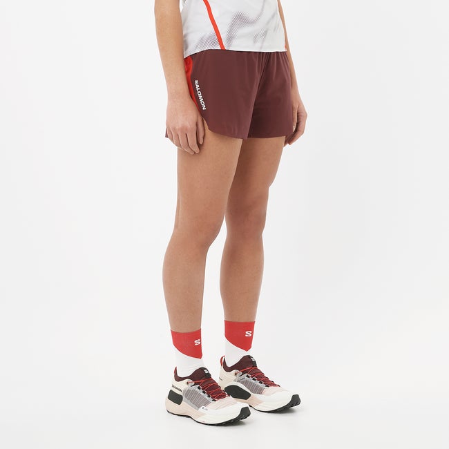 Къси панталони Salomon S/Lab Speed 3" Running Shorts Кафяво | LC2692800