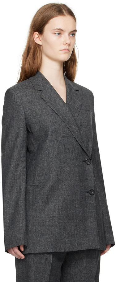 Яке TOTEME TOTEME Off-Center Wrap Blazer Сиво | 242-WRZ1916-FB0110, 1