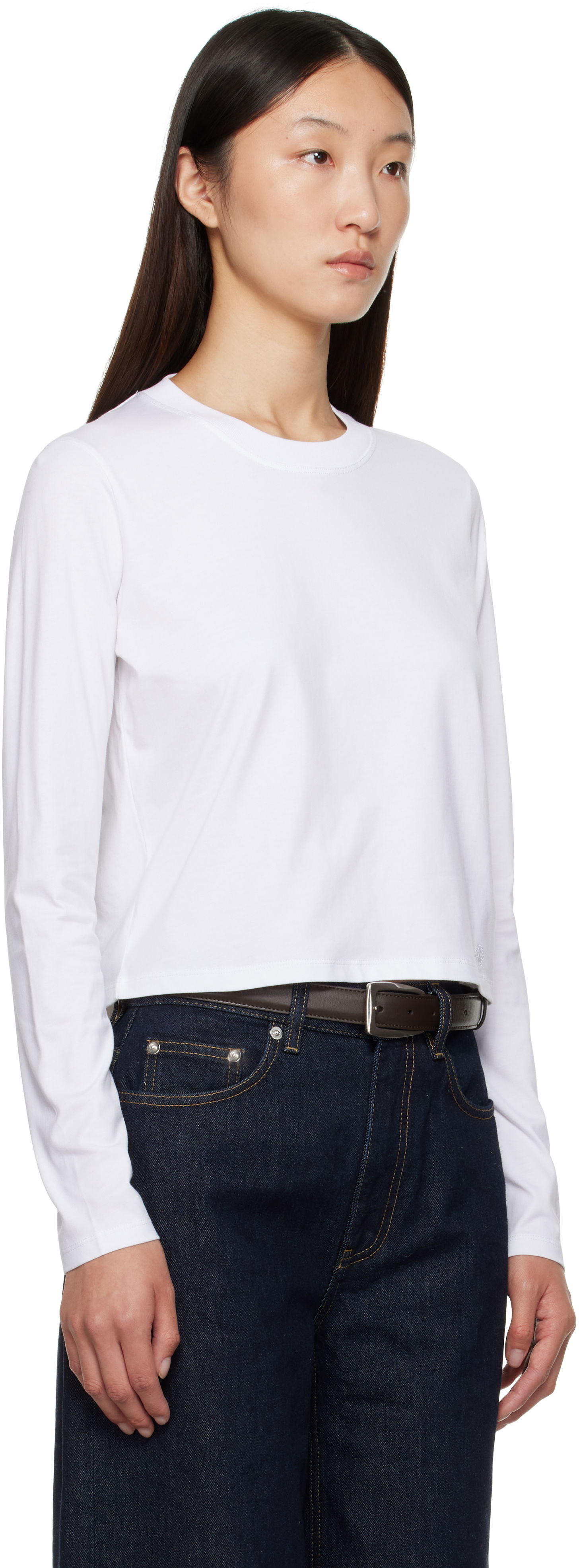 Тениска Loulou de Saison Loulou de Saison Masal Organic Cotton Long Sleeve T-Shirt Бяло | MASAL LDS, 1