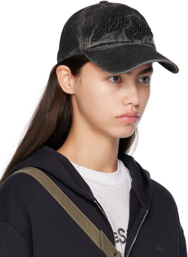 Шапка с козирка Acne Studios Logo Cap Бяло | C40416-, 3
