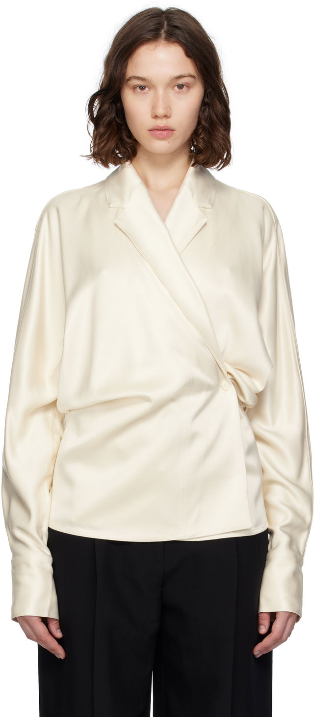 TOTEME Wrap Satin Blouse