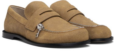 Кецове и обувки JW Anderson JW Anderson Biker Zipper Loafers Кафяво | MC0001-LA0319, 3