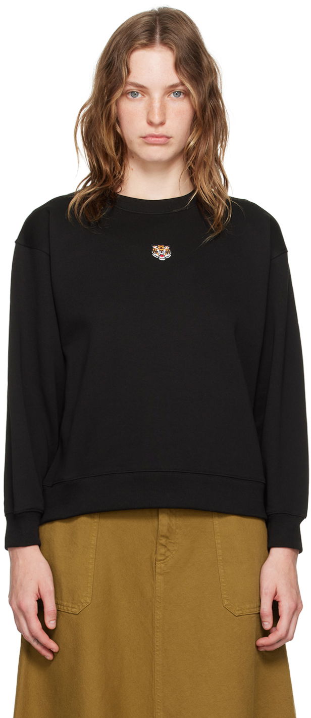 Black Paris Lucky Tiger Sweatshirt