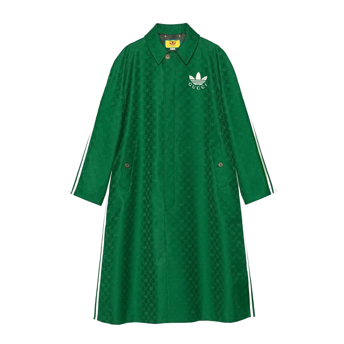 Палта Gucci adidas x GG Trefoil Jacquard Coat Green Зелено | 715841 ZAKUN 3229, 0