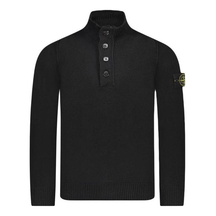 Пуловер Stone Island Stone Island High Neck Patch Knit Черно | 7915540A3-A0029, 0