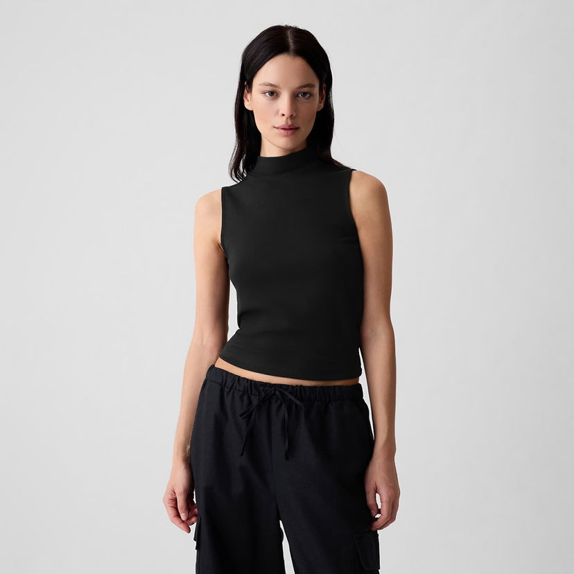 Облекло и аксесоари GAP Sleeveless Modal Mock Neck Black XXS Черно | 583620-00