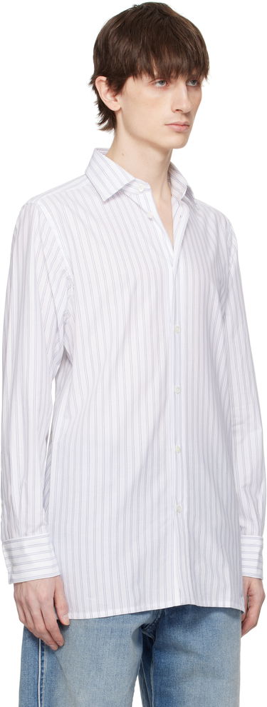 Риза Maison Margiela Maison Margiela Striped Long-Sleeved Shirt Бяло | S50DT0048 M35280, 1