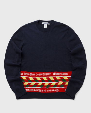 Пуловер Comme des Garçons Striped Crewneck Knitted Sweater Тъмно синьо | FP-N002-W25-2, 1