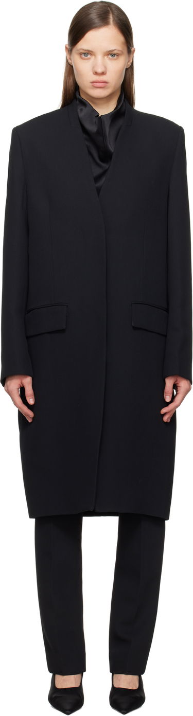 Тренчкот TOTEME TOTEME Deep Pleat Coat Черно | 251-WRO4312-FB0336, 0