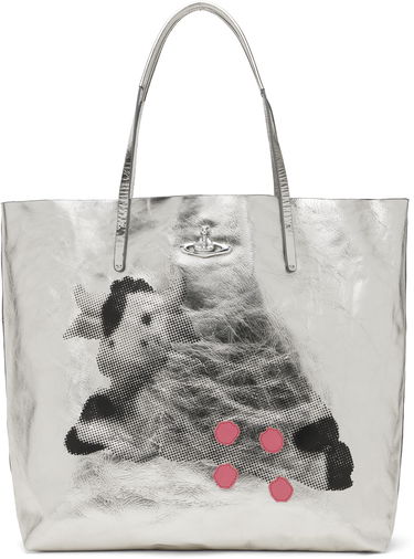Голяма пазарска чанта Vivienne Westwood Vivienne Westwood Studio Shopper Tote Металик | 4205007OU-L00AF-, 0