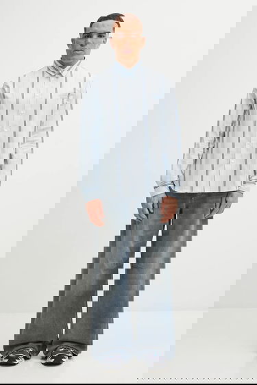 Дънки Maison Margiela MM6 Maison Margiela Faded Wide-Leg Jeans Синьо | SH2LA0039.M30017.965, 4