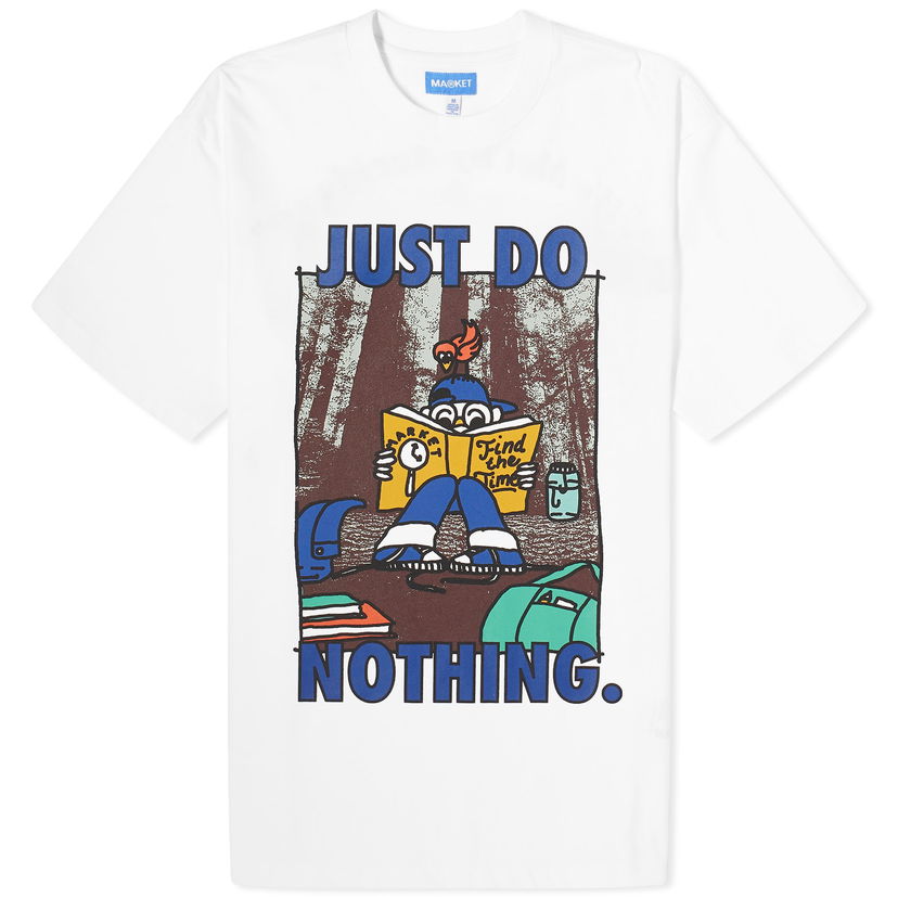 Тениска MARKET Just Do Nothing T-Shirt Бяло | 399001857-WHT