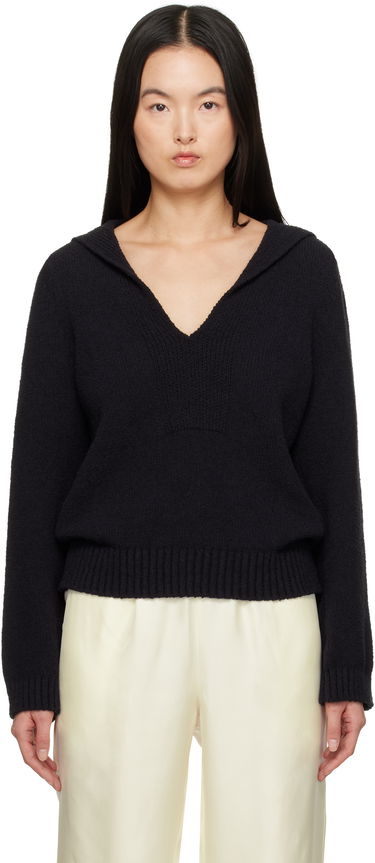 Пуловер Loulou de Saison Loulou de Saison Bahia Knit Sweater Черно | BAHIA, 0
