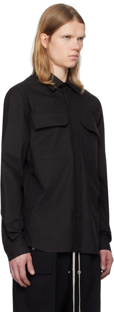 Риза Rick Owens Rick Owens Hollywood Work Shirt Черно | RU01E5291 P, 1