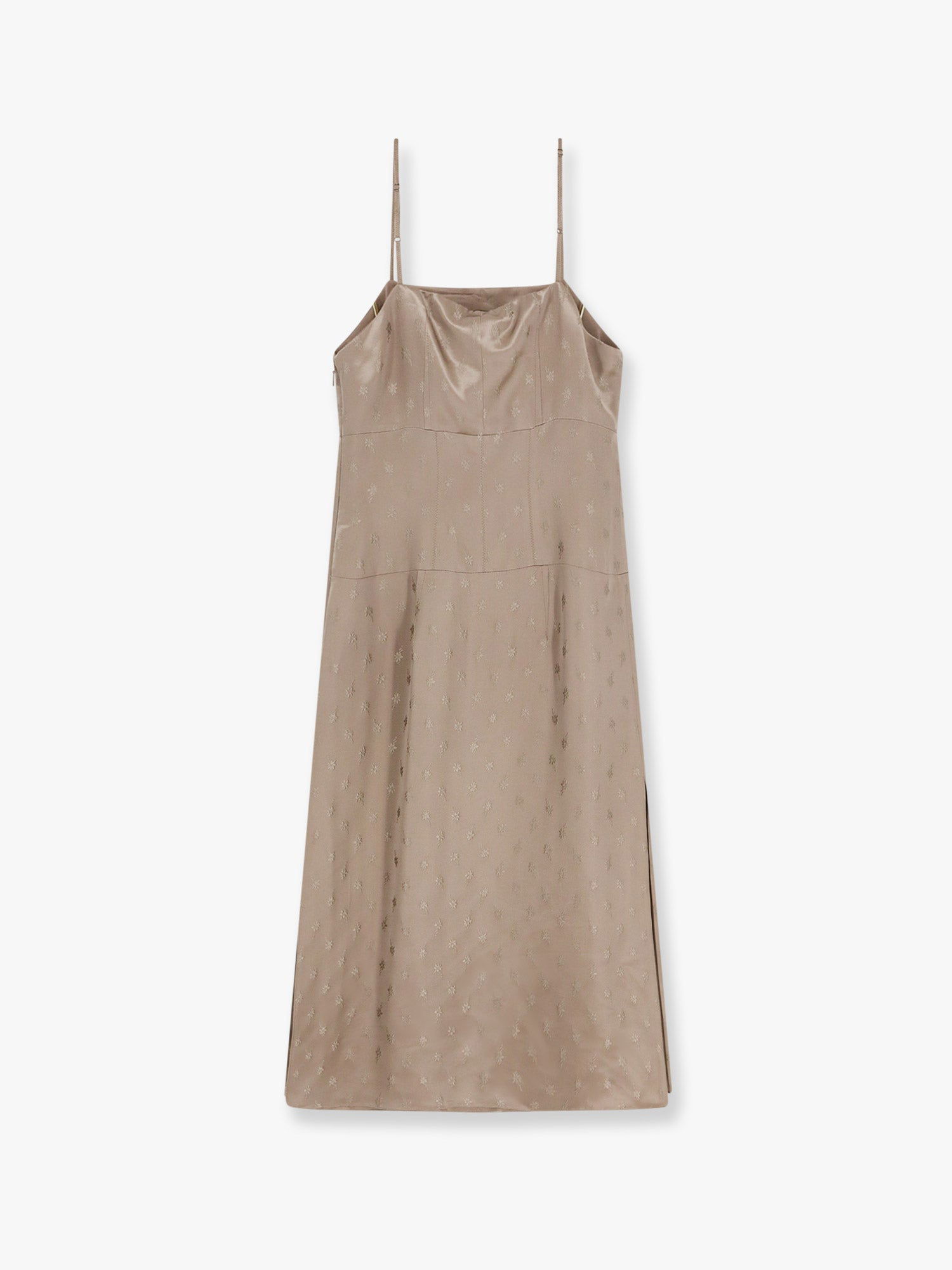 Pокля FENDI Fendi Embroidered Slip Midi Dress Бежово | FDD293AQ3OF1SA0, 1