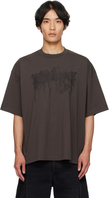 Тениска VETEMENTS Vetements Cradle of Filth Double Dripping Logo T-Shirt Кафяво | UCF76TR450C, 0