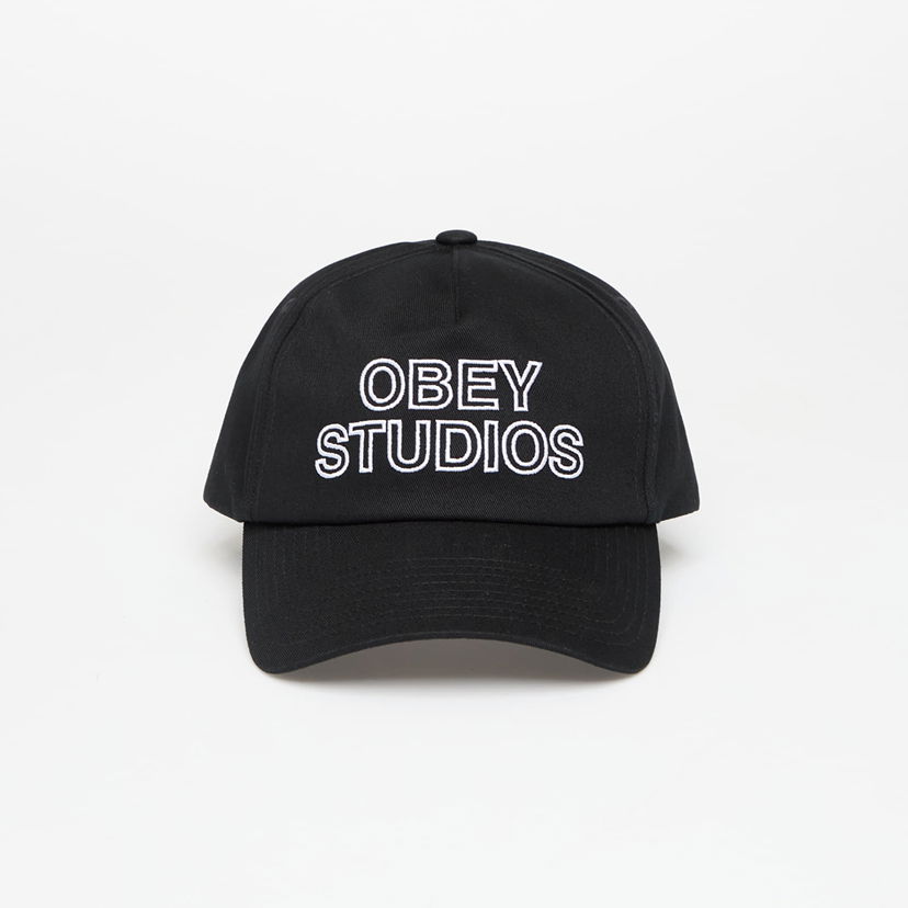 Шапка с козирка OBEY OBEY Studios 5 Panel Strapback Cap Черно | 100490139-BLK