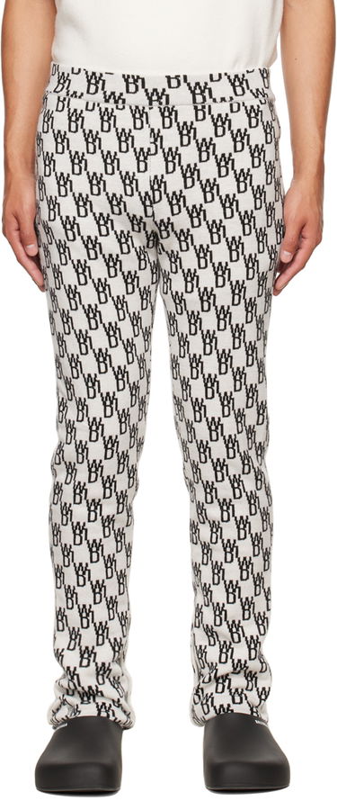 Панталони We11done We11done Jacquard Lounge Pants Бяло | WD-KP9-20-096-W-IV, 0