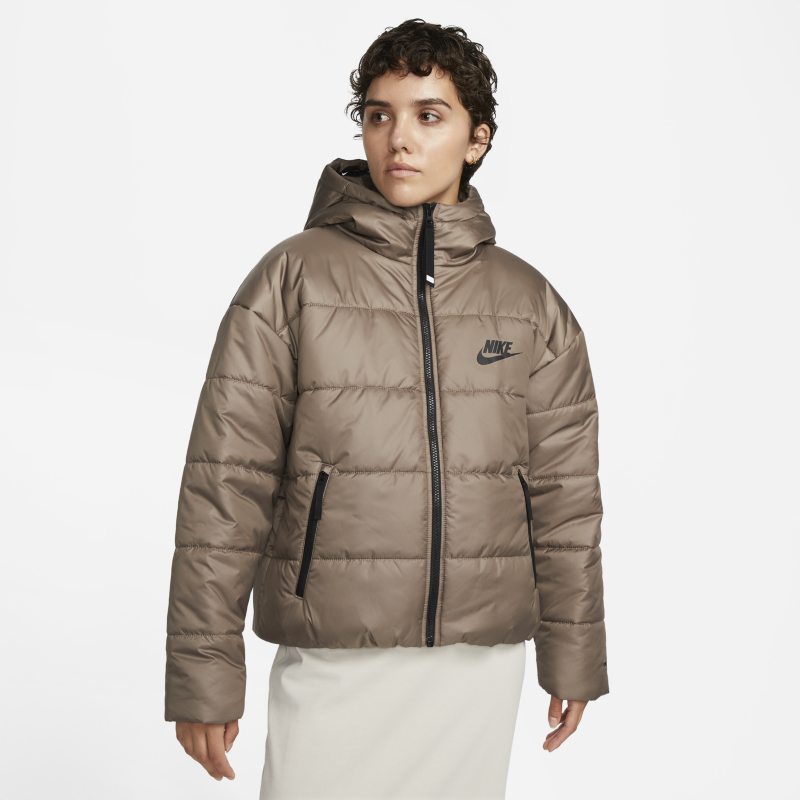 Пухо яке Nike Sportswear Therma-FIT Repel Women's Synthetic-Fill Hooded Jacket Кафяво | DX1797-040, 0