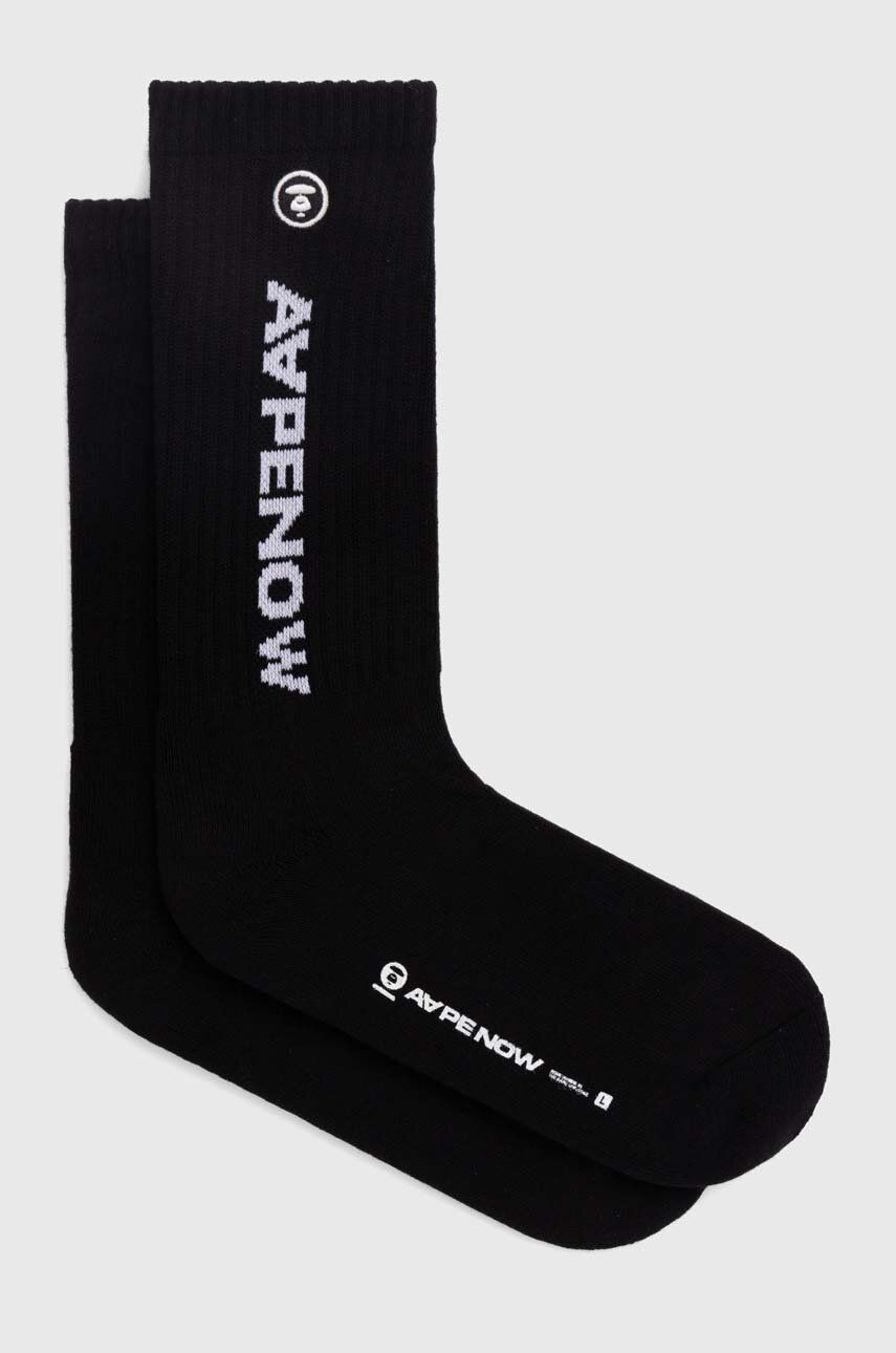 Чорапи AAPE by A Bathing Ape AAPE Socks Черно | AAPSOM4867XXM, 0