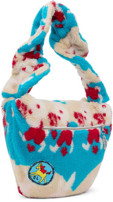 Чанта през рамо Chopova Lowena Exclusive Blue & Off-White Bunny Fleece Shoulder Bag Многоцветен | 1177, 1