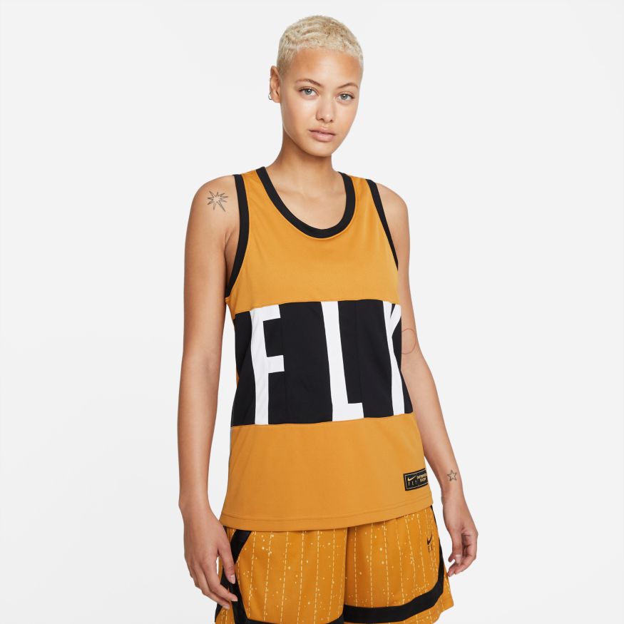 Тениска Nike Dri-Fit Swoosh Fly Basketball Jersey Жълто | DC7907-712, 0