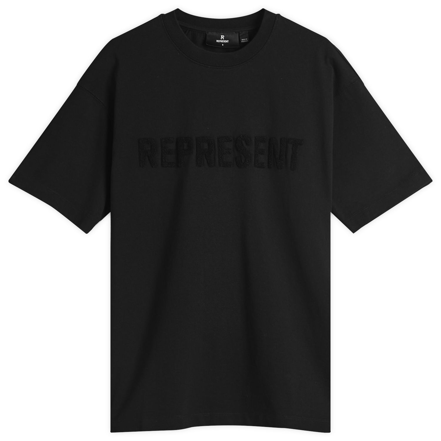 Тениска Represent Clo Boyfriend T-Shirt with Textured Logo Черно | OCW41389-01, 0