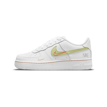 Кецове и обувки Nike Air Force 1 LV8 "Bright Crimson/ Lime Ice" GS Бяло | DN8000-100, 0