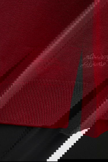 Пуловер MAISON KITSUNÉ Merino Wool Comfort Turtleneck Бургунди | PW00813KT1171, 4